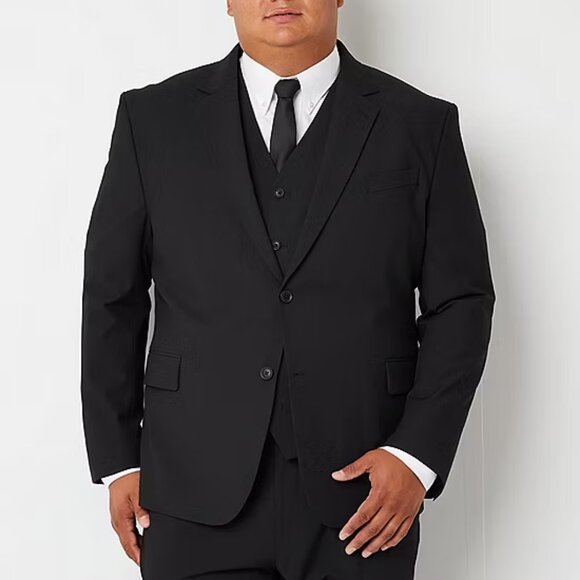 Men's JF J Ferrar Big & Tall Ultra Comfort Suit Jacket - Black - 56L - NWT - Picture 1 of 1
